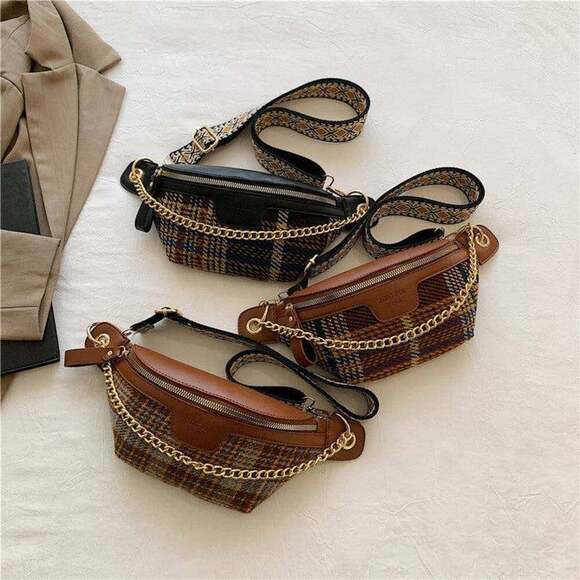 Classic Plaid Belt Bag - Picture 1 of 5